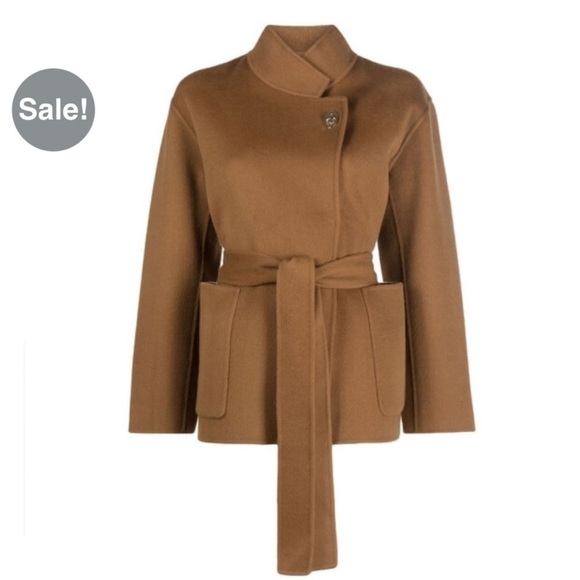 Maje Vottam Smooth Double-Faced Belted Wool-Blend Jacket - Picture 4 of 8